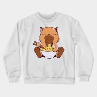 Capibara Ramen T S H Crewneck Sweatshirt